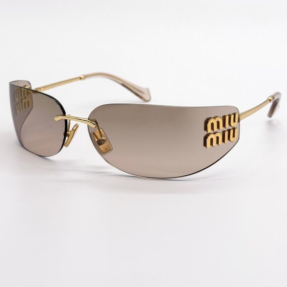 NEW MIU MIU SUNGLASSES MUA51S 5AK20P GOLD WOMEN MU A51S SMU A51 main image 5